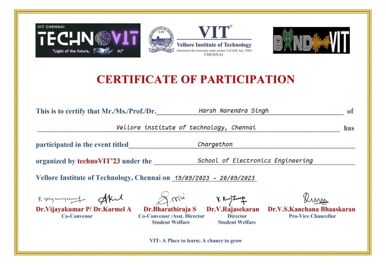 Chargethon — Participation Certificate
